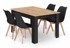 Stol i stolice NP, set, 120x80 cm, 4 kom stolice, drvo, crna