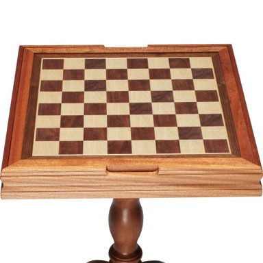 VEVOR Igraći stol 3 u 1, šah, dama i backgammon, 65 x 65 x 67,5 cm, smeđi