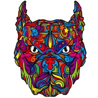 Drvene puzzle KP21944, Pitbull, veličina L