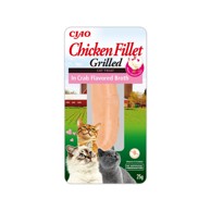 CIAO CAT Poslastica za mačke GRILLED FILLET PILETINA, s aromom račića, 25 g