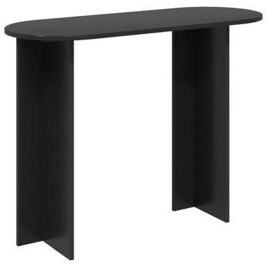 Konzolni stol s pohranom, dimenzije 100 x 39,5 x 75 cm, crni hrast, crna