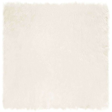 Tepih lažni ovčji, bijel 200 x 200 cm, poliester