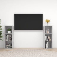 TV ormarići, 2 komada, boja betona, 107x35x37 cm, konstruiranog drva