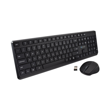 V7 Tipkovnica + miš CKW350US, bežična, crna, USB, US layout