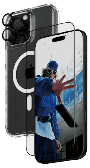 PANZERGLASS 3-u-1 set zaštite za iPhone 16 Pro Max, torbica, staklo i zaštita kamere