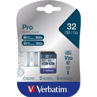 VERBATIM Memorijska kartica Pro, 32 GB, SDHC, UHS, Class 10
