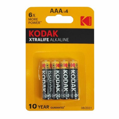 KODAK Alkalne baterije Xtralife, AAA LR03, 4 komada