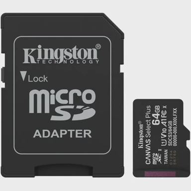 KINGSTON Memorijska kartica microSDXC Canvas Select Plus, 64GB, crna, UHS-I, U1, Class 10, V10
