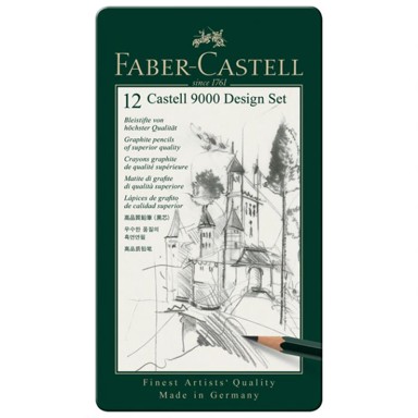 FABER-CASTELL Set grafitnih olovaka, Castell 9000 Design, 12 kom