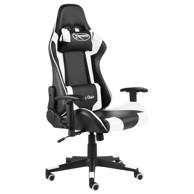 Okretna gaming stolica bijela PVC
