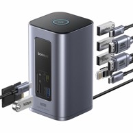 BASEUS Priključna stanica USB 3.2 Type-C 12u1 Tower, siva