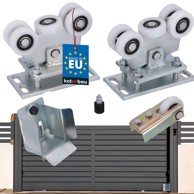 Set kolica za klizna vrata s 5 kotača, profil 80 x 80 mm