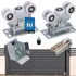 Set kolica za klizna vrata s 5 kotača, profil 80 x 80 mm
