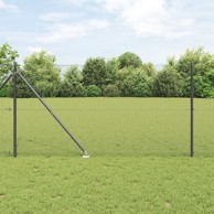 Zavarena žičana ograda s 13 špica, siva, 1.4x50 m, čelik