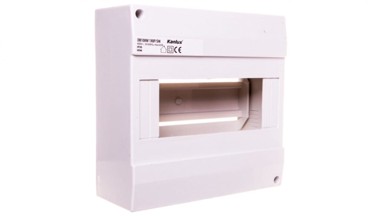 KANLUX Modularna razvodna ploča plastična 1x8 nadgradna IP30 IK06 N+PE II klasa bez vrata DB108W 1X8P/SM 3852, bijela