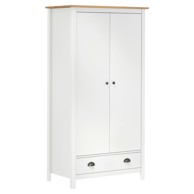 Dvokrilni ormar Hill Range bijeli 89x50x170 cm masivna borovina