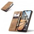 CASEME Futrola za Samsung Galaxy M33 5G, kožna futrola-novčanik, Smeđa