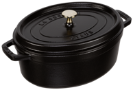 STAUB Lonac Oval Cocotte, 29 cm, lijevano željezo, crni