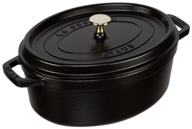 STAUB Lonac Oval Cocotte, 29 cm, lijevano željezo, crni