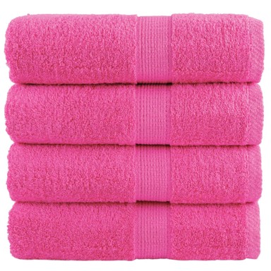 Premium ručnici za goste Solund, set od 4, 30 × 50 cm, 600 g/m², ružičasti