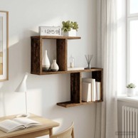 Zidna polica 60 x 12 x 50,5 cm od konstruiranog drva, staro drvo