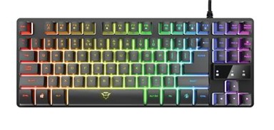 TRUST Tipkovnica GXT 833 Thado TKL Illuminated Gaming Keyboard, crna, USB