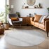AYYILDIZ CARPETS Svijetlo sivi periv okrugli tepih ø 200 cm Sky
