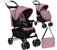 MOMI Sklopiva dječja kolica Isla ružičasto-crna