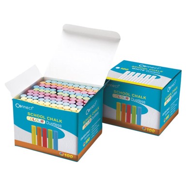 CONNECT Kreda školska okrugla besprašna fi-10mm pk100