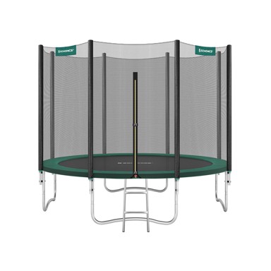 Okrugli vrtni trampolin sa sigurnosnom mrežom, 366, zelena
