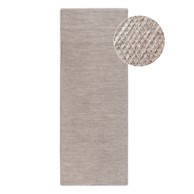 ELLE DECORATION Bež ručno rađena staza od mješavine vune 80x200 cm Pradesh Linen White
