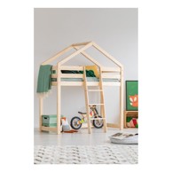 ADEKO Kuća krevet na kat od borovog drveta Mila DMPA, 80 x 160 cm