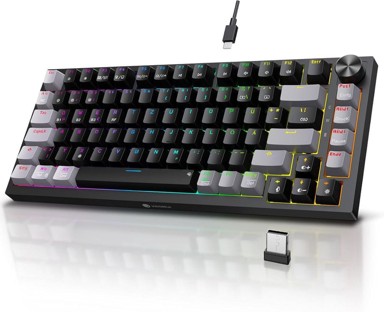 KOORUI Gaming tipkovnica 80%, mehanička, QWERTZ DE, crveni prekidači