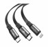 BASEUS USB kabel 3u1 Lightning/Type-C/Micro, duljina 1,2 m, sivi, model CAMLT-BYG1