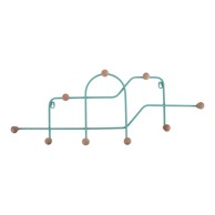  PT LIVING Tirkizna metalna zidna vješalica 71 cm, Maze