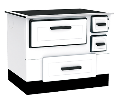 ALFA-PLAM Štednjak 55, desni, bijeli