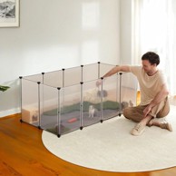 SONGMICS Igraonica za kućne ljubimce, 145x72x57 cm, bijela