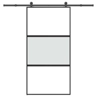 Klizna vrata s priborom od kaljenog stakla i aluminija 102,5x205 cm