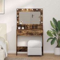 Stol toaletni s LED svjetlima model Kompaktni 79x41x135 cm, smeđa