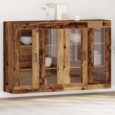 Zidni ormari, 2 komada, konstruirano drvo, stari drvo