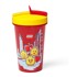 LEGO Čaša sa žutim poklopcem i slamkom Iconic, 500 ml, crvena