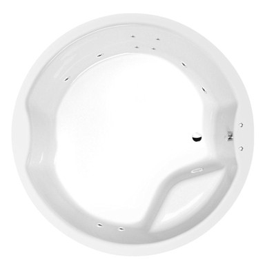 POLYSAN Hidromasažna kada, Royal round, 172x172x49 cm, Active Hydro, kromirana