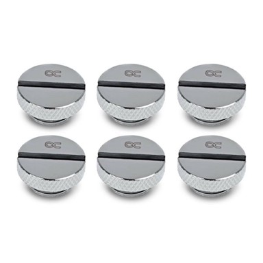 ALPHACOOL Čep Eiszapfen G1/4, krom, 6 komada