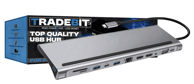 USB-C hub 2x HDMI 4K, VGA, 3x USB 3.0, RJ45, SD, 3.5 mm, PD 87 W