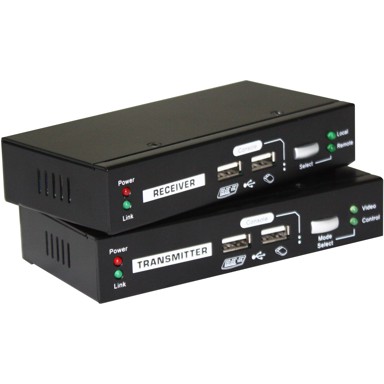 LEVELONE KVM extender KVM-9036, over IP, 2x USB