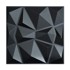 COOL MANGO 3D zidne naljepnice za moderan izgled, crne PVC ploče 30 × 30 cm, 10 komada