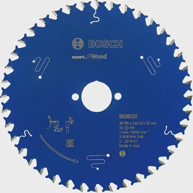 BOSCH List kružne pile Expert for Wood, 190x30 mm, 40 zuba, ATB