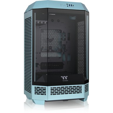 THERMALTAKE Kućište The Tower 300 Turquoise, micro tower, micro-ATX, kaljeno staklo, tirkizno