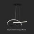 LED Visilica, 20 W, 3000K, metal, crna