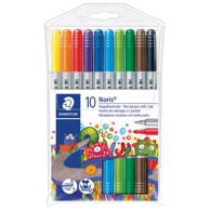 STAEDTLER Flomaster 320 NWP10, školski obostrani, Noris, 10 boja